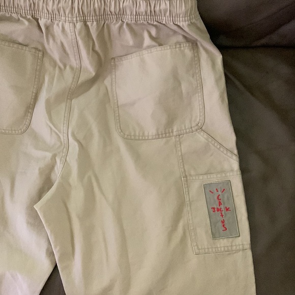 NWT tall Jordan Collab Travis Scott Carpenters khaki canvas pants XLT joggers - Picture 10 of 16